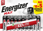 Energizer battery Max Alkaline AA CHP20 15+5