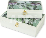 BLOSSOM Set of 2 Storage Boxes, 32 &times; 20 &times; 10 cm / 30 &times; 18 &times; 7 cm