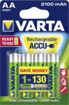 10x4 Varta Rechargeable Accu NiMh 2100 mAh Mignon