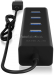 Raidsonic 4 port USB 3.0 hub IB-HUB1409-U3 Black