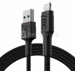 Cable USB-A for Lightning Green Cell GC PowerStream, 120cm for iPhone, iPad, iPod, quick charging