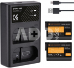 K&F Concept K&F EN-EL15 2000mAh Digital Camera Dual Battery with Dual Channel Charger, for Nikon Camera Charger