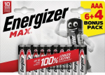 Energizer battery Max Alkaline AAA CHP10 6+4