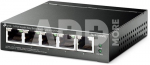 TP-Link TL-SG105PE Switch Unmanaged, Desktop, 5x10/100/1000Mbps ports, 4xPoE+ ports, PSU external, Steel case
