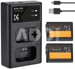 K&F Concept K&F FW50 1030mAh Digital Camera Dual Battery with Dual Channel Charger, for Sony Camera Charger