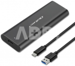 Qoltec Enclosure for M2 SSD, NVME, USB type C