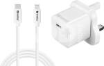 441-64 USB-C 20W Charger UK+Lightning, Incl. 1m USB-