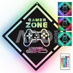 Manta MASNL132RGB GAMER ZONE Style LED Neon Lights, Black MDF RGB