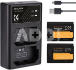 K&F Concept K&F FZ100 2000mAh Digital Camera Dual Battery with Dual Channel Charger, for Sony Camera Charger