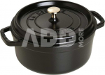 Staub La Cocotte 24cm round black, cast iron