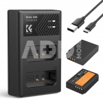 K&F Concept K&F LP-E10 Digital Camera Dual Battery with Dual Channel Charger for Canon