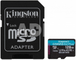 KINGSTON 128GB UHS-I microSD Memory Card with SD Adapter (Class 10, U3, V30)