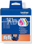 Brother LC521VAL Inkjet Cartridge Value Pack C/M/Y/K