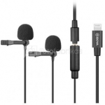 BOYA BY-M2D prisegamas dvigubas mikrofonas IOS jungtimi
