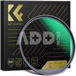K&F Concept K&F 77MM Nano-X Black Mist Filter 1/4, HD, Waterproof, Anti Scratch, Green Coated