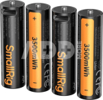 SmallRig 5768 Rechargeable Lithium Battery AA (2100mAh) with USB-C (4pcs)