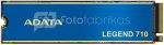 ADATA LEGEND 710 512 GB, SSD form factor M.2 2280, SSD interface PCIe Gen3x4, Write speed 1800 MB/s, Read speed 2400 MB/s