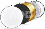 K&F Concept K&F 5 in 1 Reflectors 43"/110cm Folding Multi-Disc Belt Bag-Translucent, Silver, Gold, White and Black