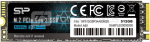 Silicon Power A60 512 GB, SSD interface M.2 NVME, Write speed 1600 MB/s, Read speed 2200 MB/s