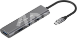 Adapteris USB Type-C - 4 x USB 3.0