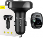 Baseus FM Transmitter T typed Bluetooth 2xUSB microSD (Black)