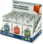 Carson Pocket microscope MicroMini 20x with UV and LED, 15-piece Display