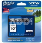 Brother TZ-E335, 12mm white on black tape