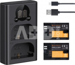 K&F Concept K&F LPE6NH 2250mAh Digital Camera Dual Battery with Dual Channel Charger, for Canon Camera Charger