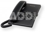 Panasonic KX-TS500FXB Corded phone, Black, Wall-mount option, Last Number Redial, Flash, Volume Control (6 levels), 3-Step Ringer Selector, Tone/Pulse
