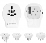 Gembird TPA-1A2C20-02-W Universal travel power adapter, 20 W, white | Gembird