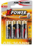 1x4 Ansmann Alkaline Mignon AA LR 6 X-Power