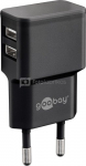 Goobay 44951 Dual USB charger 2.4 A (12W), Black