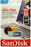 SanDisk Cruzer Ultra Flair 128GB USB 3.0 Blue SDCZ73-128G-G46B