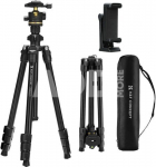 K&F Concept K234A3 Tripod with BH-36 Ball Head and Smartphone Holder