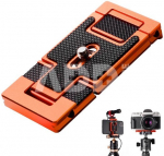 K&F Concept K&F CA02 Aluminum Multi Quick Release Plate 2 in 1 (Orange)