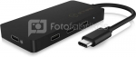 Raidsonic 4-port hub with USB Type-C interface and PD port IB-HUB1429-CPD Black