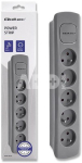 Qoltec Power strip 5 sockets, 1.8m, Grey