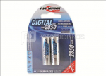 1x2 Ansmann NiMH rech. battery 2850 Mignon AA 2650 mAh DIGITAL