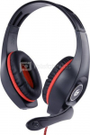 Gembird Gaming headset with volume control GHS-05-R Built-in microphone, Red/Black, Wired, Over-Ear