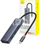 6in1 Hub Baseus UltraJoy USB-C do HDMI4K@60Hz+4xUSB 3.0+PD (space grey)