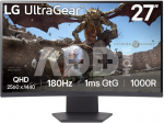 LG 27GS60QC-B | 27 " | VA | QHD | 16:9 | 180 Hz | 1 ms | 2560 x 1440 pixels | 300 cd/m&sup2; | HDMI ports quantity 2