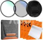 K&F Concept K&F 82mm 2pcs Professional Lens Filter Kit (MCUV/CPL) + Filter Pouch+Lens Cap+3pcs*Cleaning Cloth