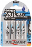 1x4 Ansmann NiMH rech. battery 2850 Mignon AA 2650 mAh DIGITAL