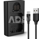 K&F Concept K&F NP-FZ100 Digital Camera Dual LED Display Screen;Supports Micro USB and Type-C charging