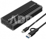 Qoltec Enclosure for drive M.2 SATA, NVMe, USB C, 2TB
