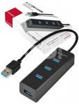 AXAGON Four-port USB 3.0 hub with fast charging and power support | HUE-S2B