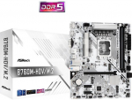 Mainboard|ASROCK|Intel B760 Express|LGA1700|Micro-ATX|Memory DDR5|Memory slots 2|2xPCI-Express 3.0 1x|1xPCI-Express 4.0 16x|1xM.2|1x15pin D-sub|1xHDMI|1xDisplayPort|1xAV-In|1xAV-out|1xMicrophone|2xUSB 2.0|3xUSB 3.2|1xUSB-C|1xRJ45|B760M-HDV/M.2