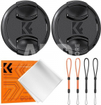 K&F Concept K&F 58mm Snap-On Center Pinch Lens Cap 7 in 1 with Anti-Loss Keeper Leash Compatible with Nikon, Canon, Sony, Fujifilm Camera Lenses