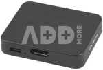 Lanberg Splitter video HDMI to 2X HDMI 4K, USB-C Port, Black | SPV-HDMI-1002