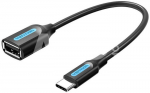 Adapter USB-C 2.0 M to F USB-A OTG Vention CCSBB 0.15m (Black)